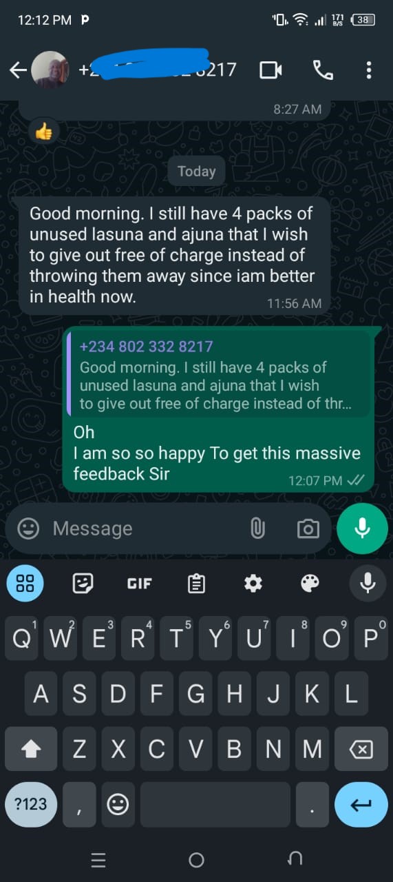 Man testimonial